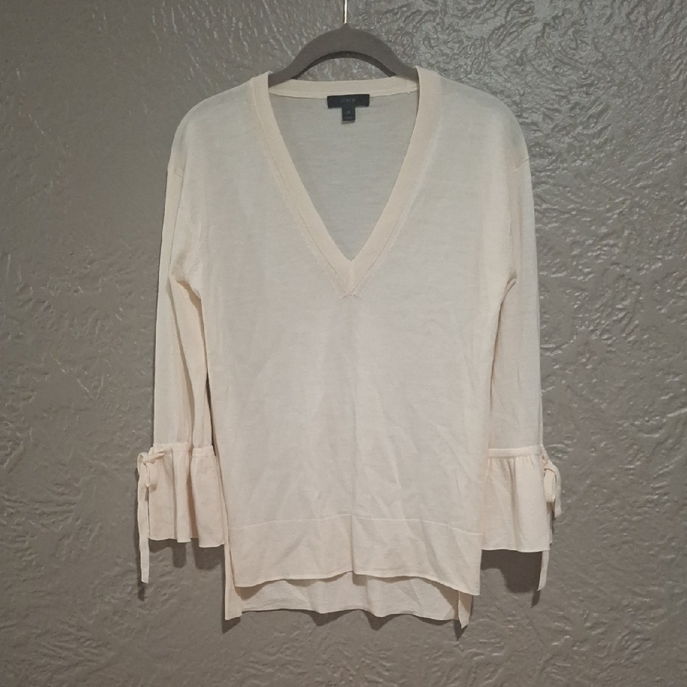 J. Crew Wome's Cream Knit Top Size XS